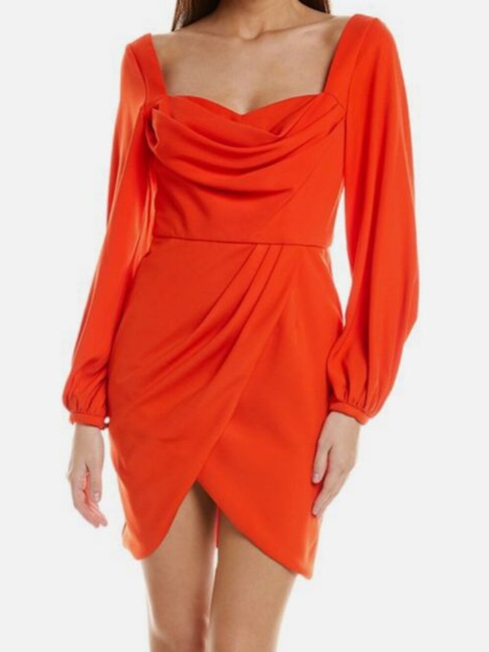 Black Halo Women's Orange Tonja Mini Dress Size 6